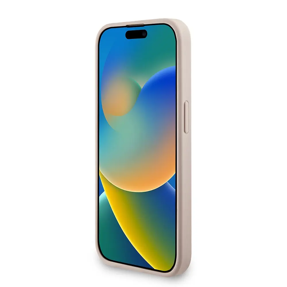 iPhone 15 Pro Lisanslı PU Deri Kılıf, Bilek Askılı - Guess