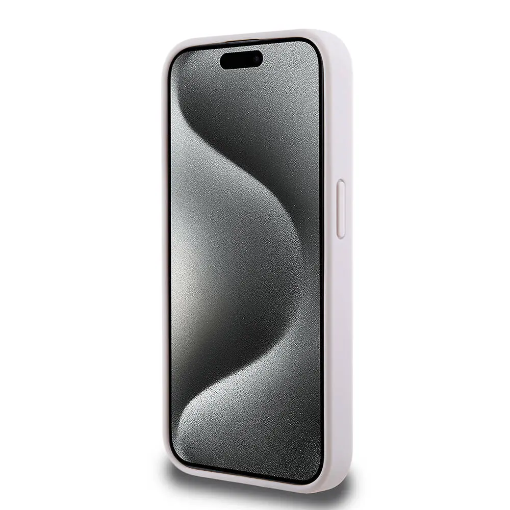 iPhone 15 Pro PU Deri Desenli Kılıf, 4G Metal Logo - Guess