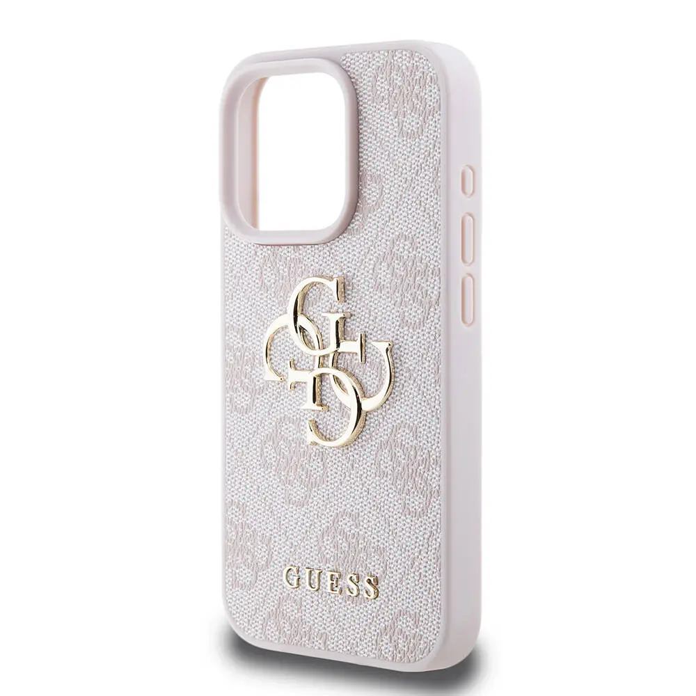 iPhone 15 Pro PU Deri Desenli Kılıf, 4G Metal Logo - Guess
