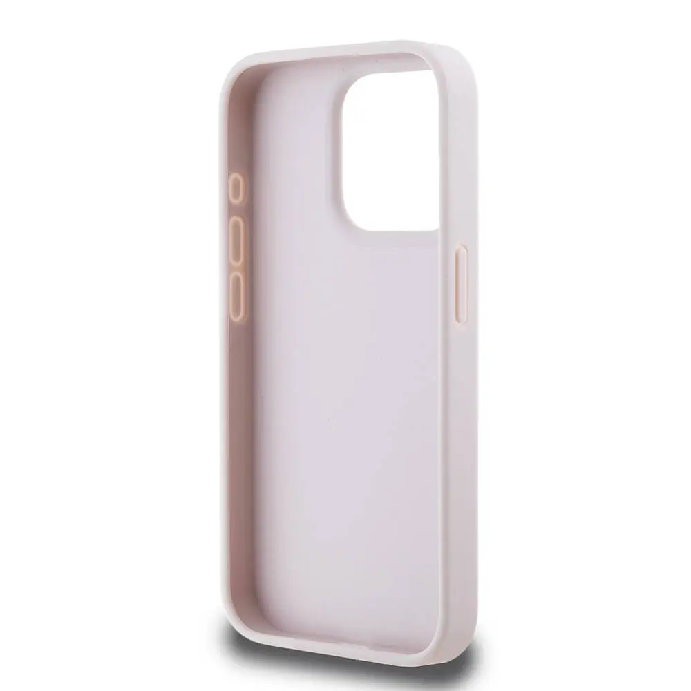 iPhone 15 Pro PU Deri Desenli Kılıf, 4G Metal Logo - Guess