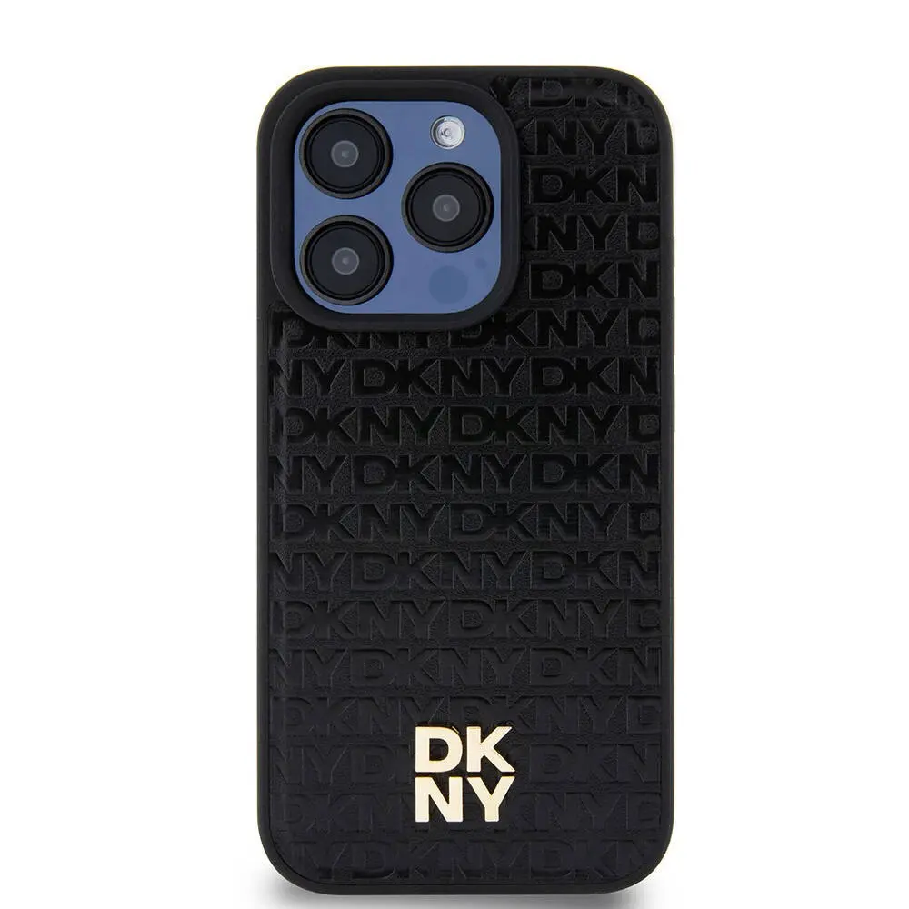 iPhone 15 Pro MagSafe Uyumlu 3D Yazılı Kılıf - DKNY Repeat Pattern