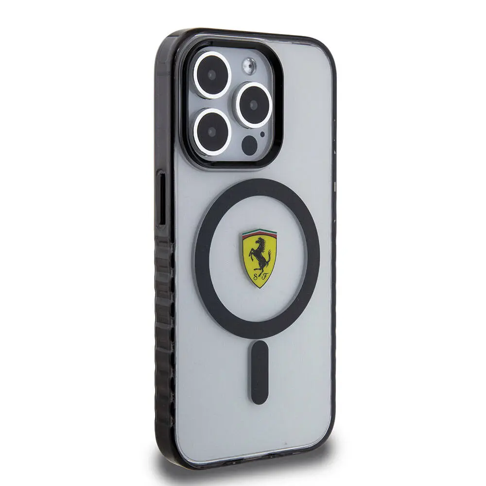 iPhone 15 Pro MagSafe Uyumlu Ferrari Lisanslı Kılıf - Tırtıklı Kenar