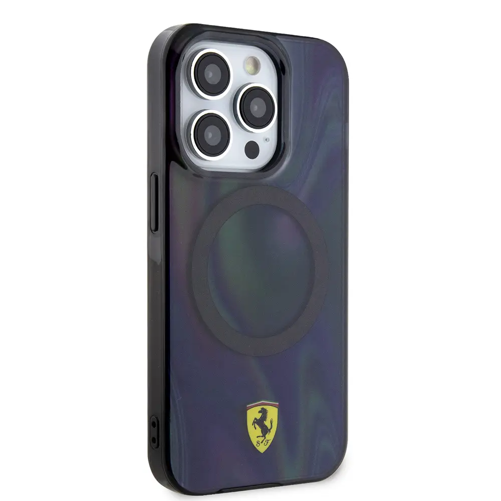 iPhone 15 Pro MagSafe Uyumlu Şeffaf Kılıf - Ferrari Iridescent