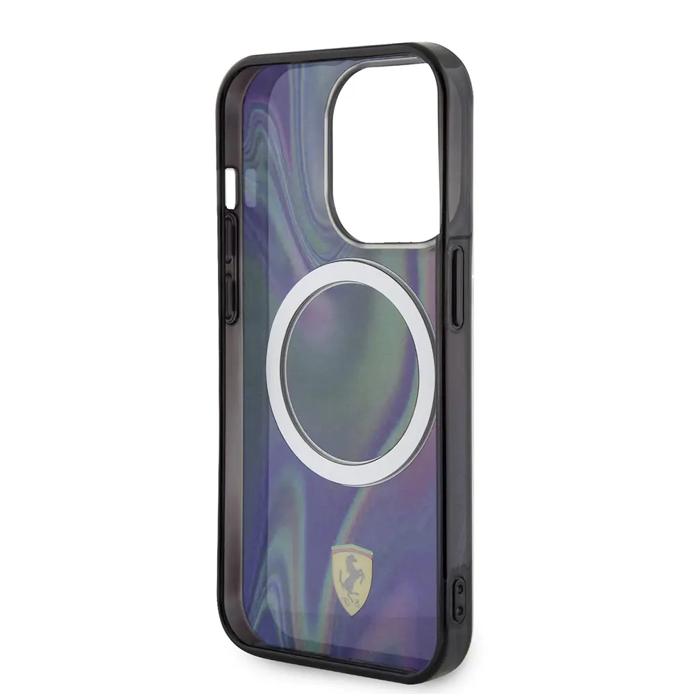 iPhone 15 Pro MagSafe Uyumlu Şeffaf Kılıf - Ferrari Iridescent
