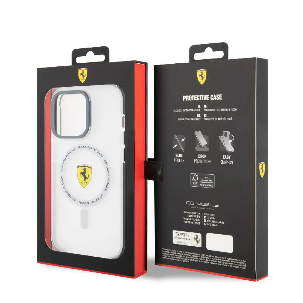 iPhone 15 Pro MagSafe Uyumlu Ferrari Lisanslı Kılıf - SF Ring