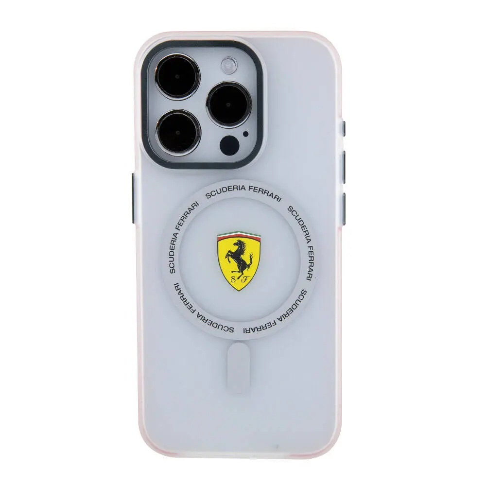 iPhone 15 Pro MagSafe Uyumlu Ferrari Lisanslı Kılıf - SF Ring