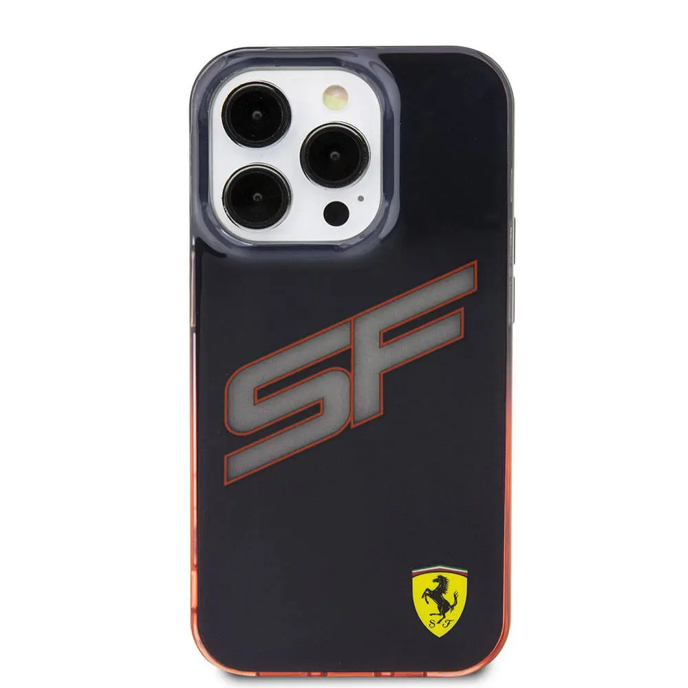 iPhone 15 Pro Şeffaf Kılıf, Renk Geçişli Kenarlı - Ferrari Lisanslı