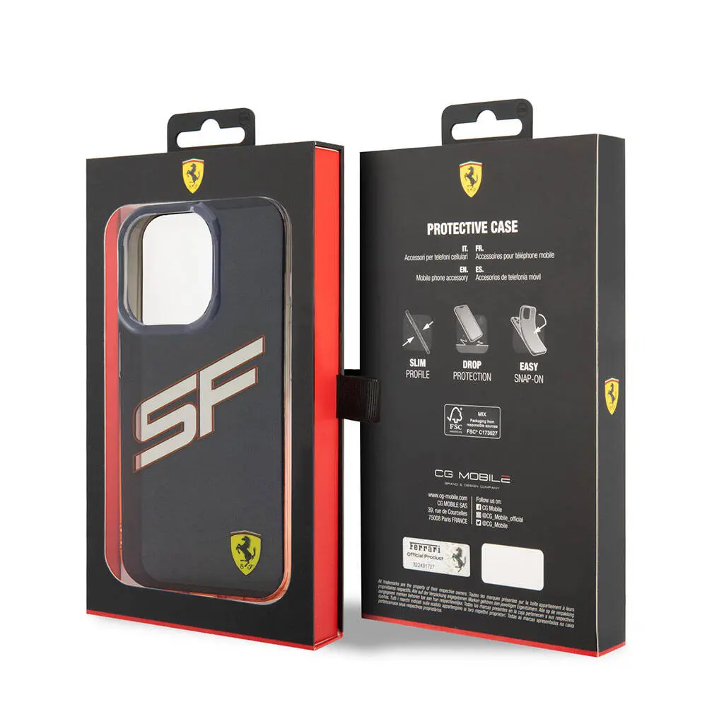 iPhone 15 Pro Şeffaf Kılıf, Renk Geçişli Kenarlı - Ferrari Lisanslı