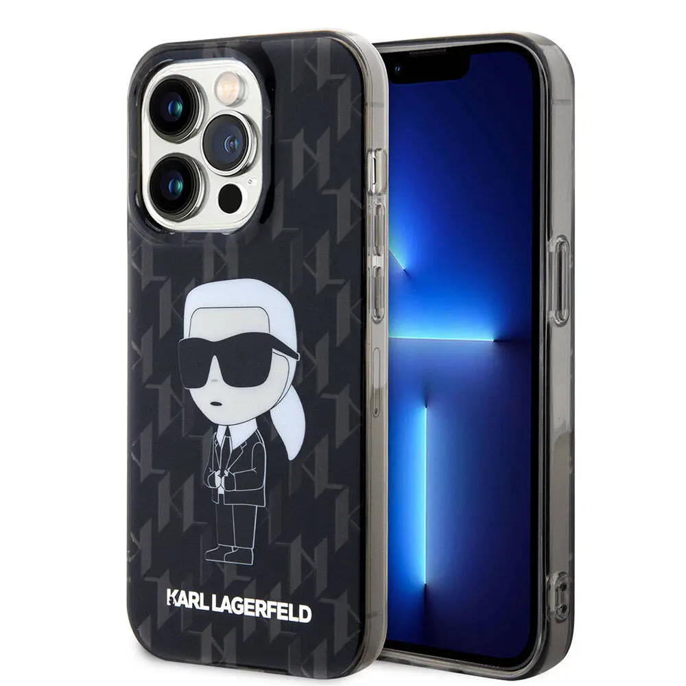 iPhone 15 Pro Kılıf, IML İkonik Monogram Desenli - Karl Lagerfeld