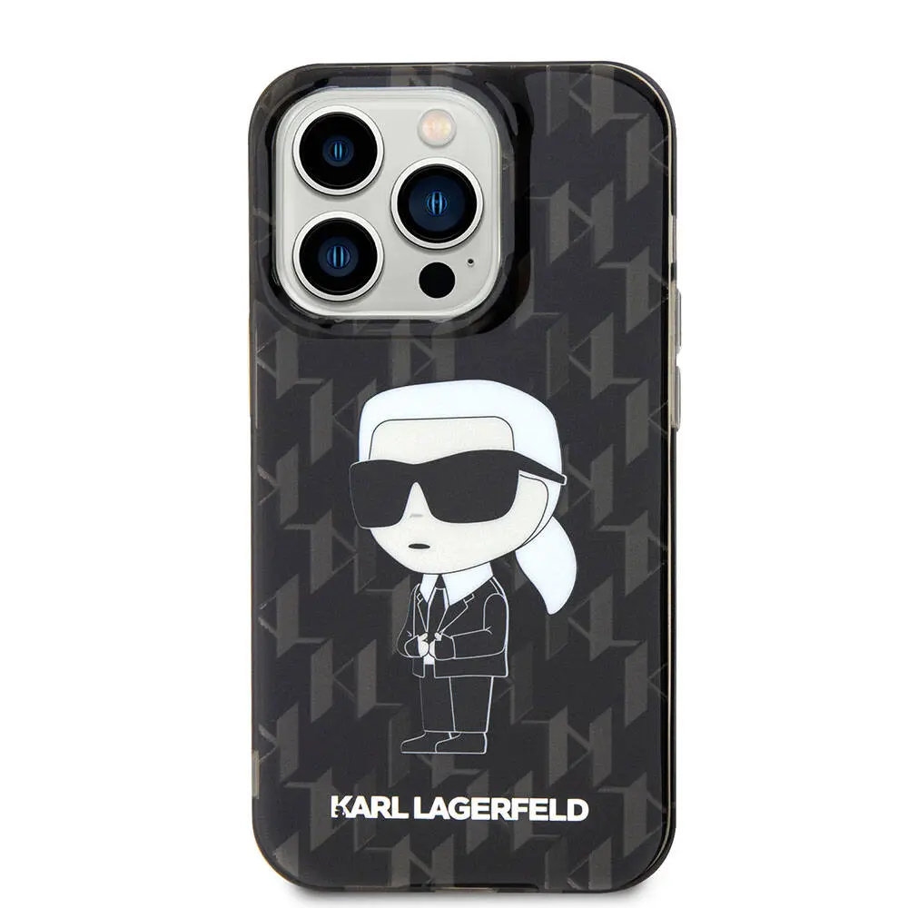 iPhone 15 Pro Kılıf, IML İkonik Monogram Desenli - Karl Lagerfeld