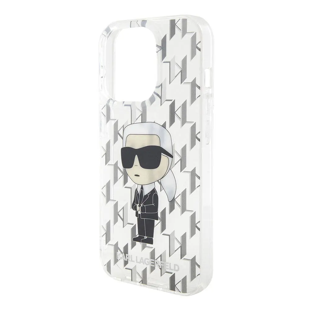 iPhone 15 Pro Kılıf, IML İkonik Monogram Desenli - Karl Lagerfeld