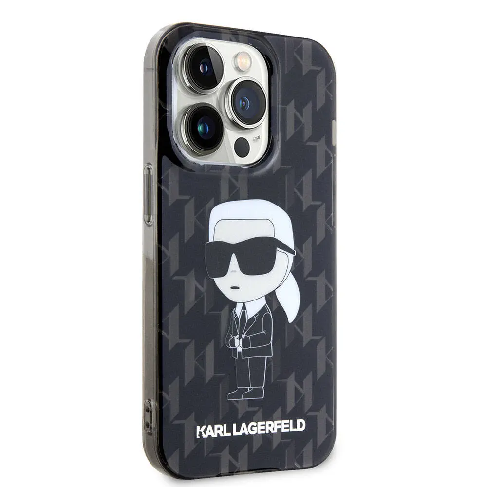 iPhone 15 Pro Kılıf, IML İkonik Monogram Desenli - Karl Lagerfeld