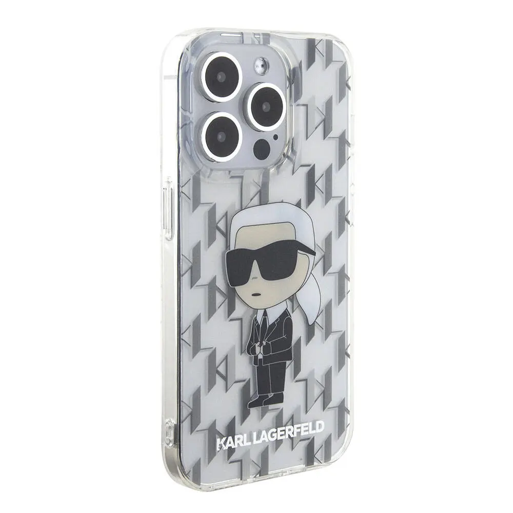 iPhone 15 Pro Kılıf, IML İkonik Monogram Desenli - Karl Lagerfeld