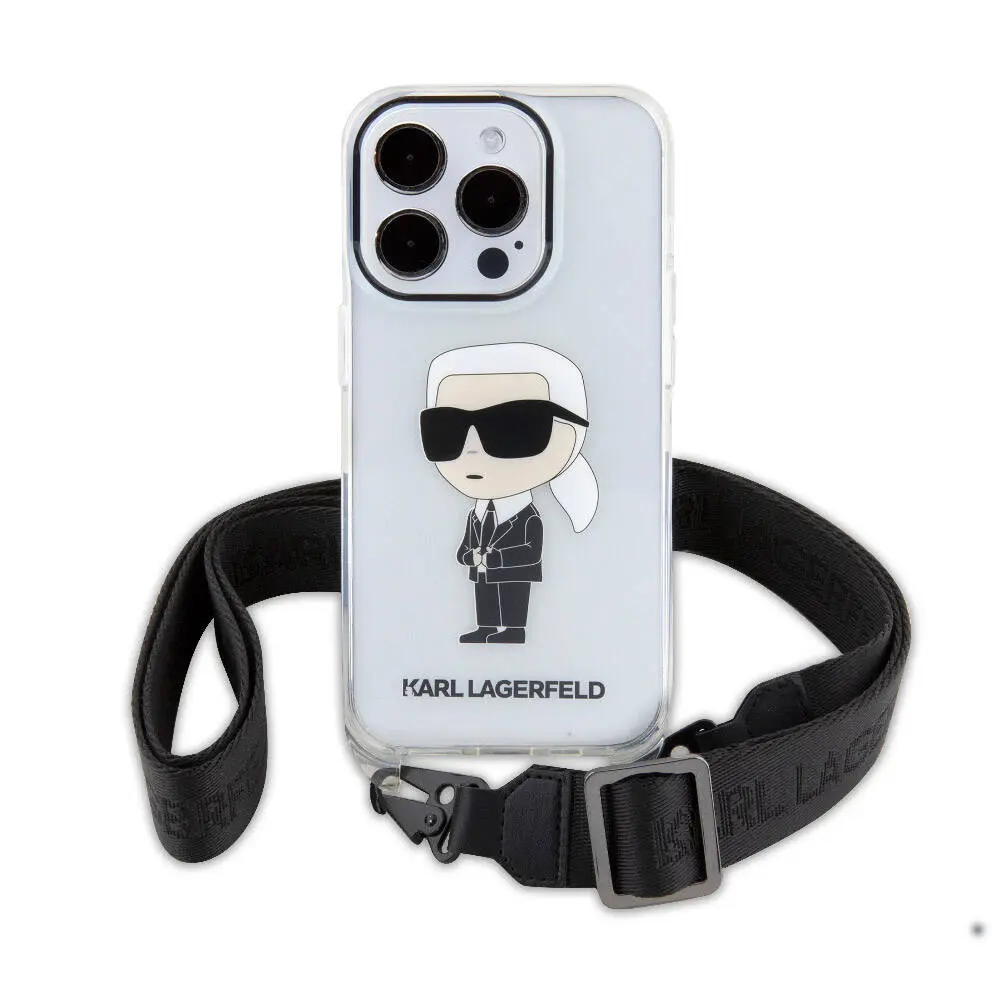 iPhone 15 Pro Boyun Askılı Crossbody Kılıf - Karl Lagerfeld