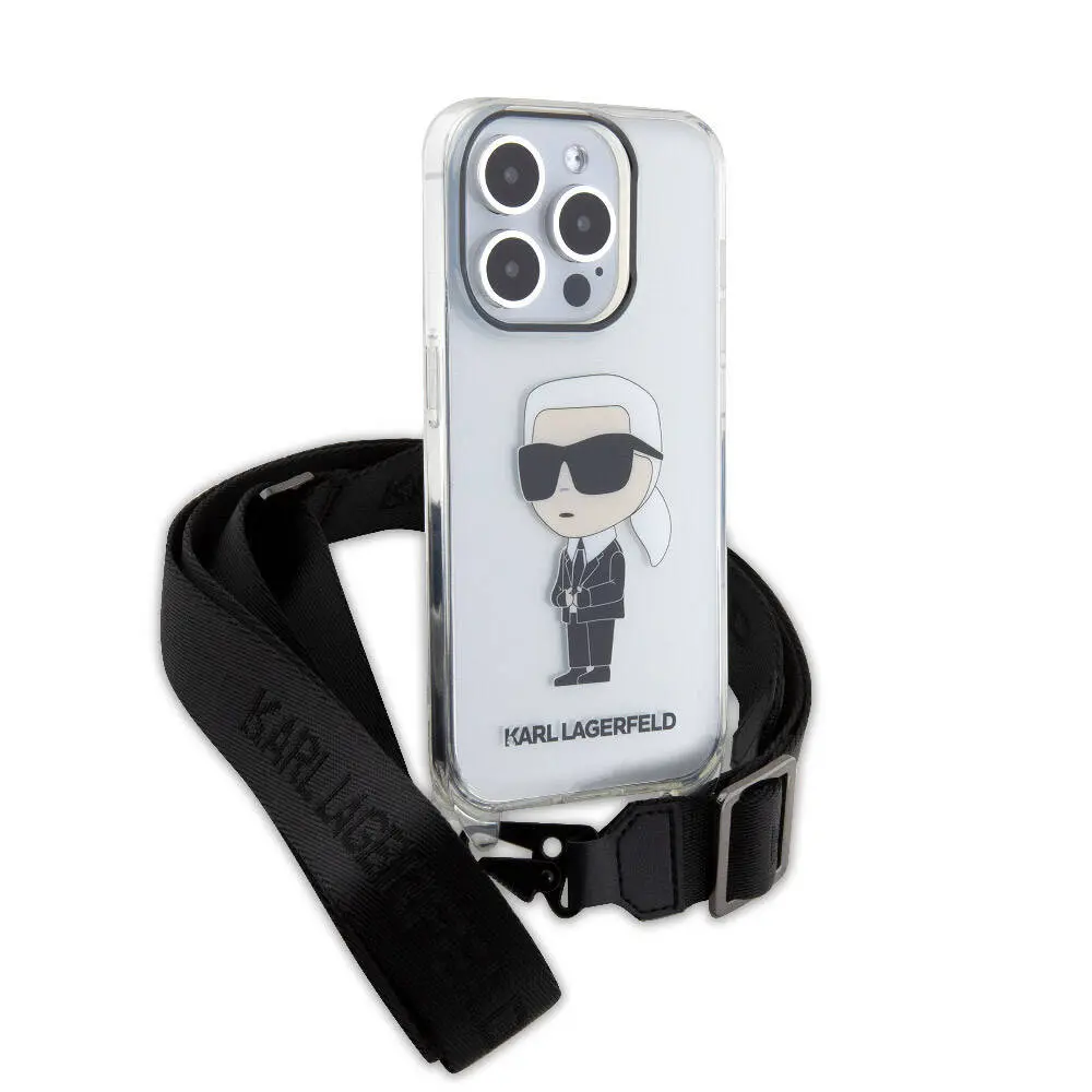 iPhone 15 Pro Boyun Askılı Crossbody Kılıf - Karl Lagerfeld