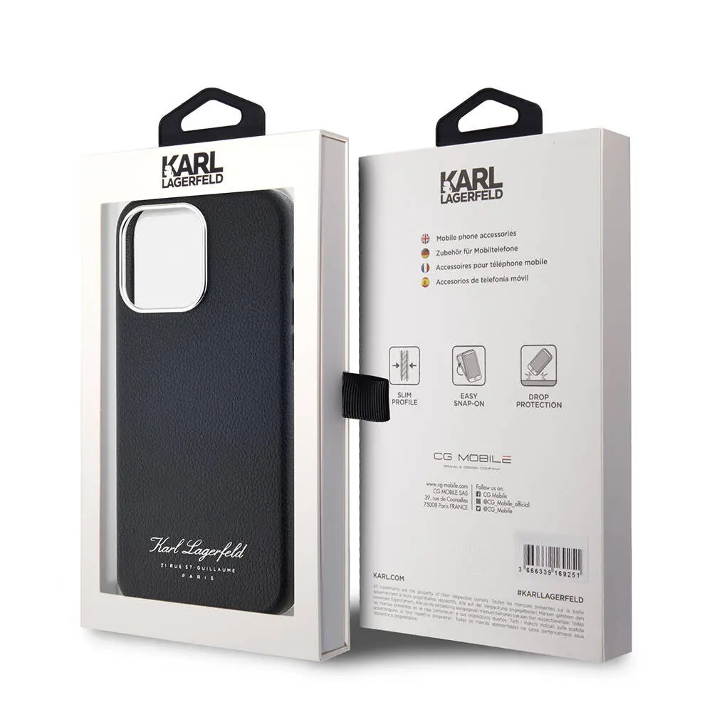 iPhone 15 Pro Kılıf KL Yazılı Hotel Kapak - Karl Lagerfeld