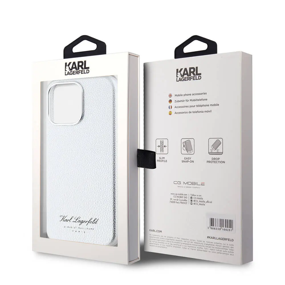 iPhone 15 Pro Kılıf KL Yazılı Hotel Kapak - Karl Lagerfeld