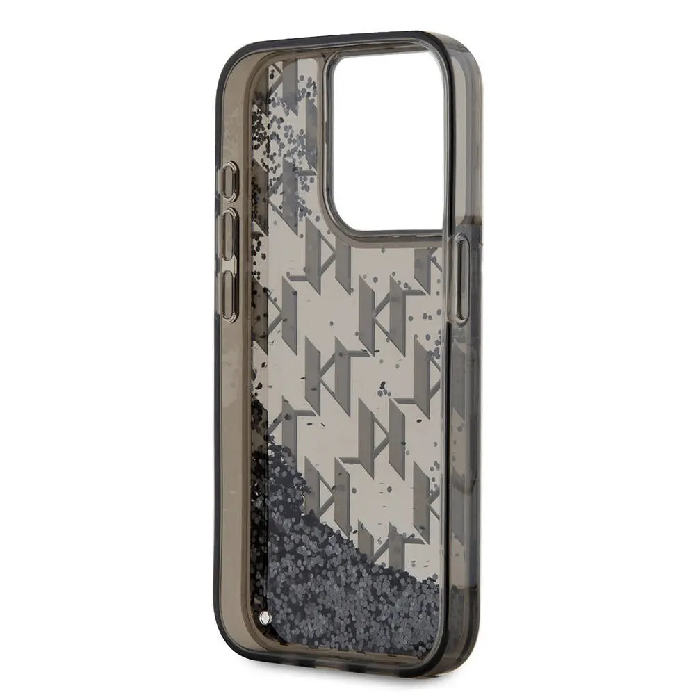 iPhone 15 Pro Simli KL Yazılı Monogram Gradient Kılıf - Karl Lagerfeld