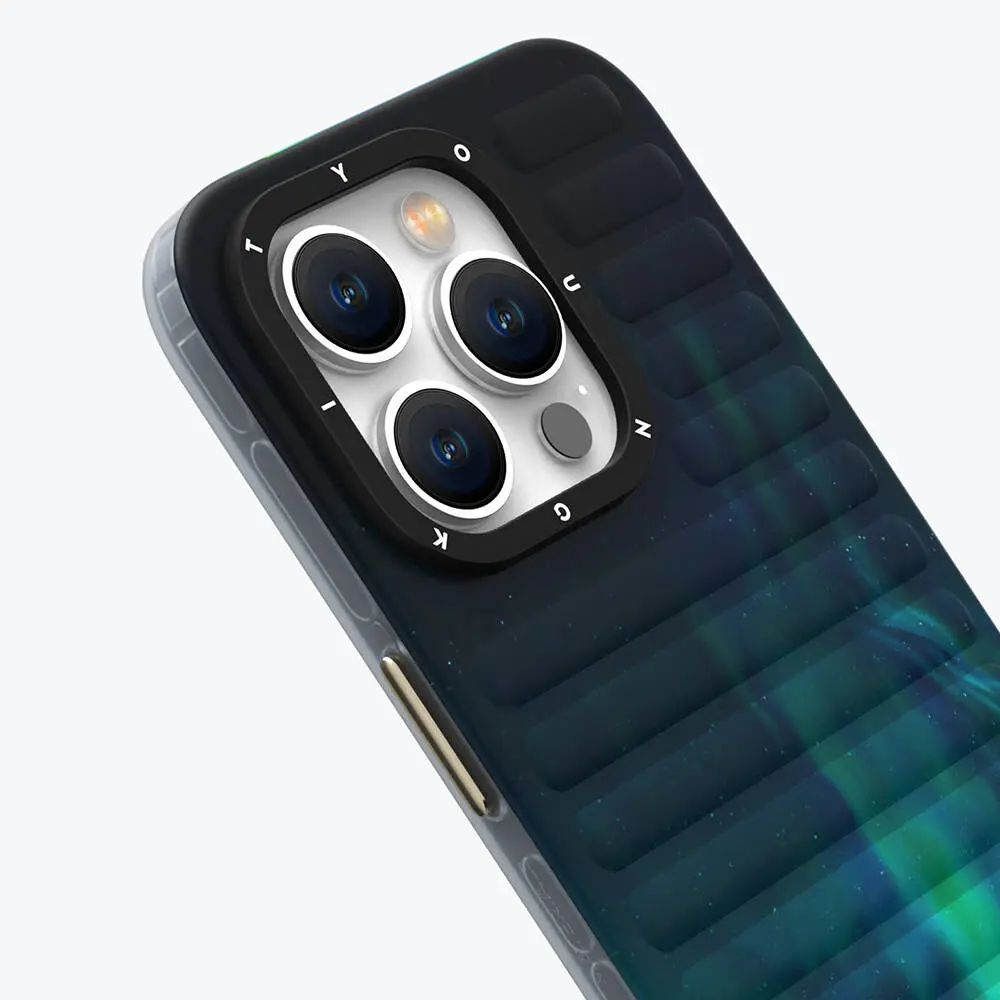 iPhone 15 Pro Kuzey Işıkları Desenli Kılıf - Youngkit Aurora