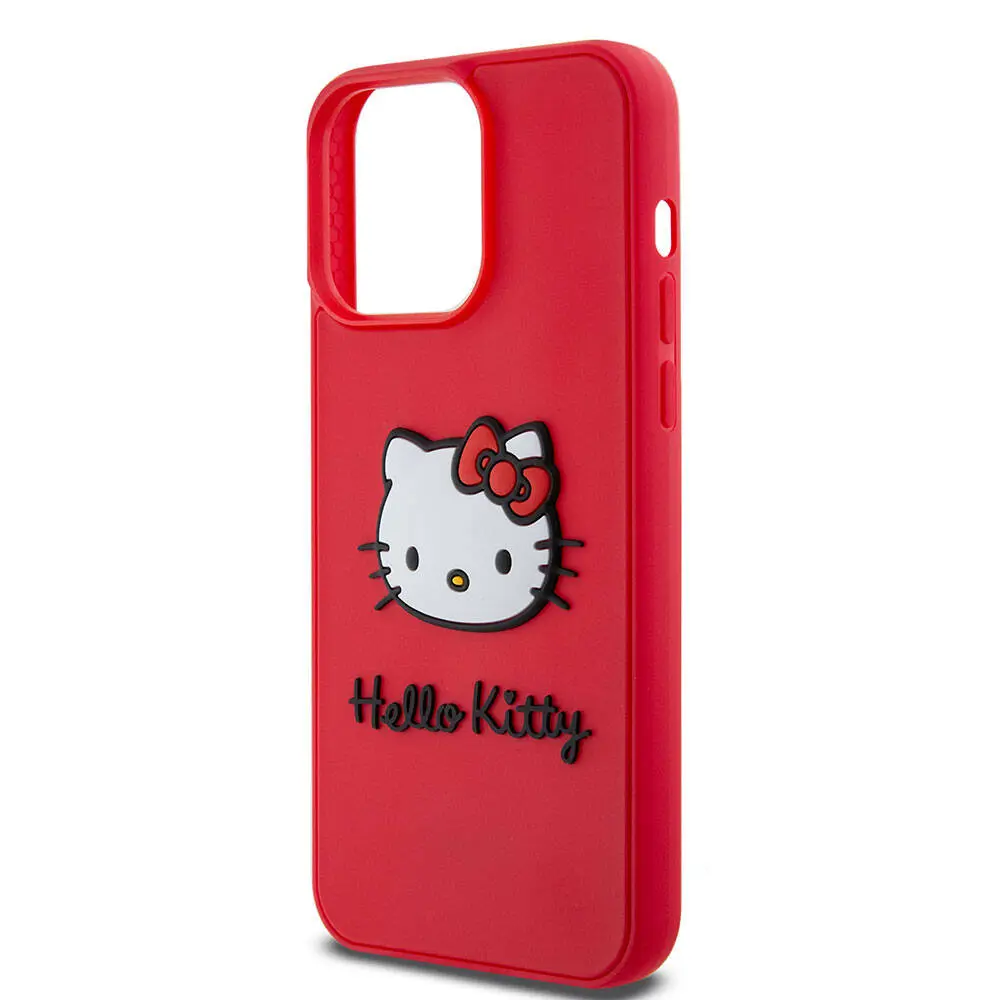 iPhone 15 Pro 3D Rubber Kitty Head Lisanslı Kılıf - Hello Kitty