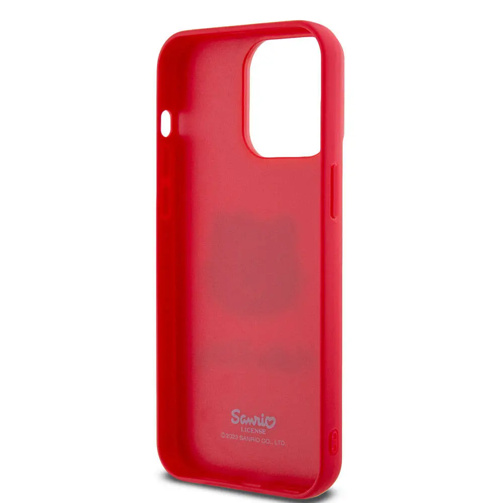 iPhone 15 Pro 3D Rubber Kitty Head Lisanslı Kılıf - Hello Kitty