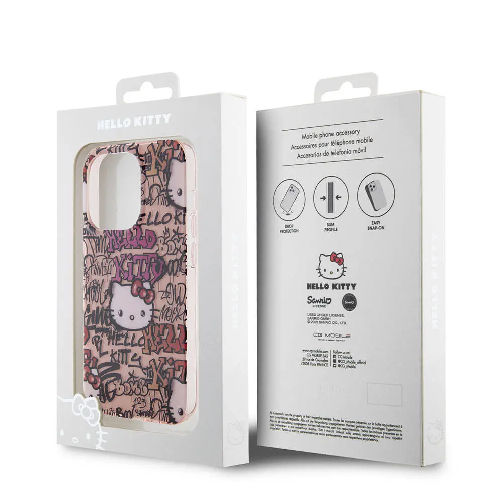 iPhone 15 Pro Hello Kitty Lisanslı Graffiti Logolu Kılıf