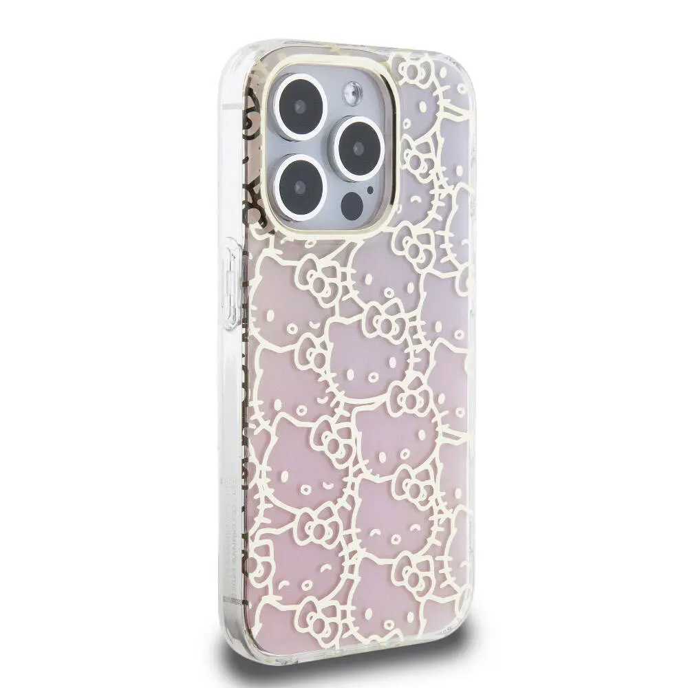 iPhone 15 Pro Renk Geçişli Elektroplating Kaplama Kılıf - Hello Kitty