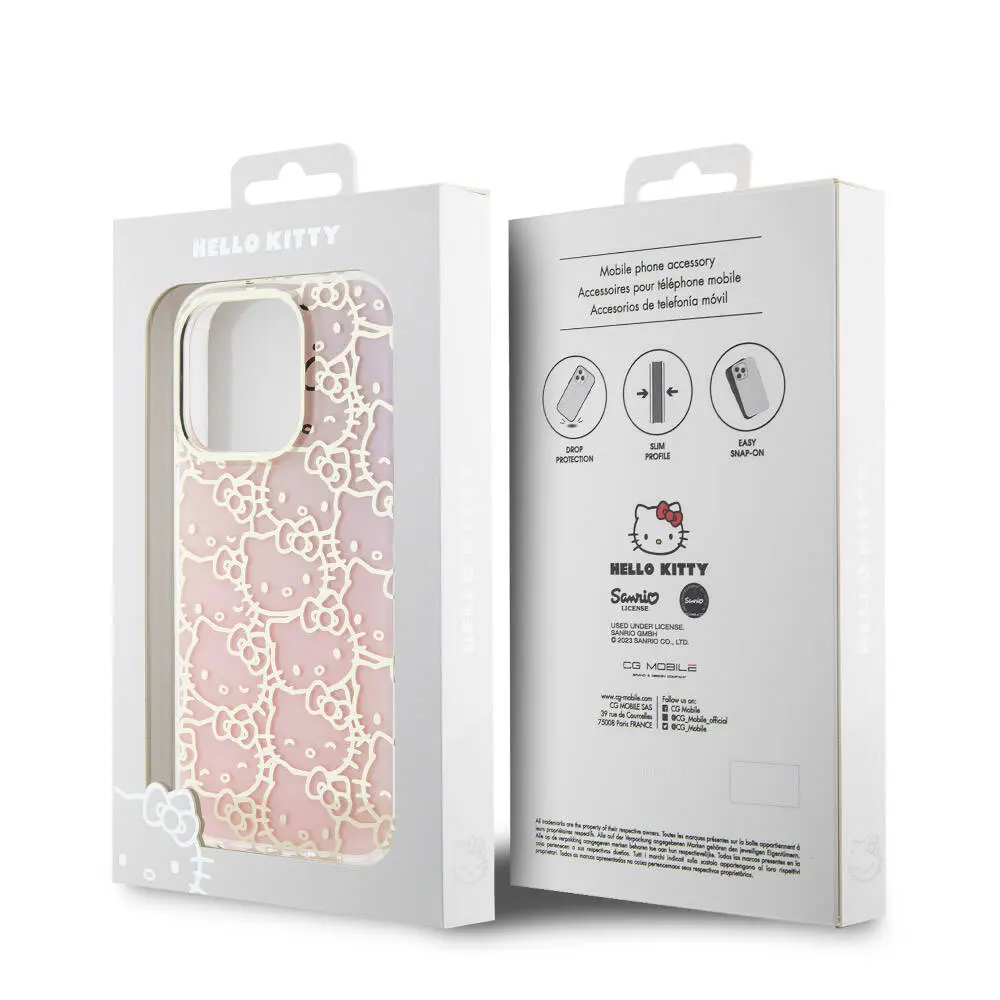iPhone 15 Pro Renk Geçişli Elektroplating Kaplama Kılıf - Hello Kitty
