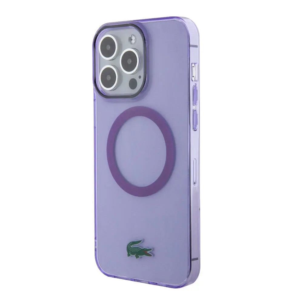 iPhone 15 Pro MagSafe Uyumlu Hard Kılıf - Lacoste İkonik Timsah Logolu