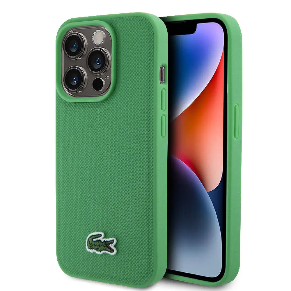iPhone 15 Pro PU Pike Desenli Lisanslı Kılıf - Lacoste