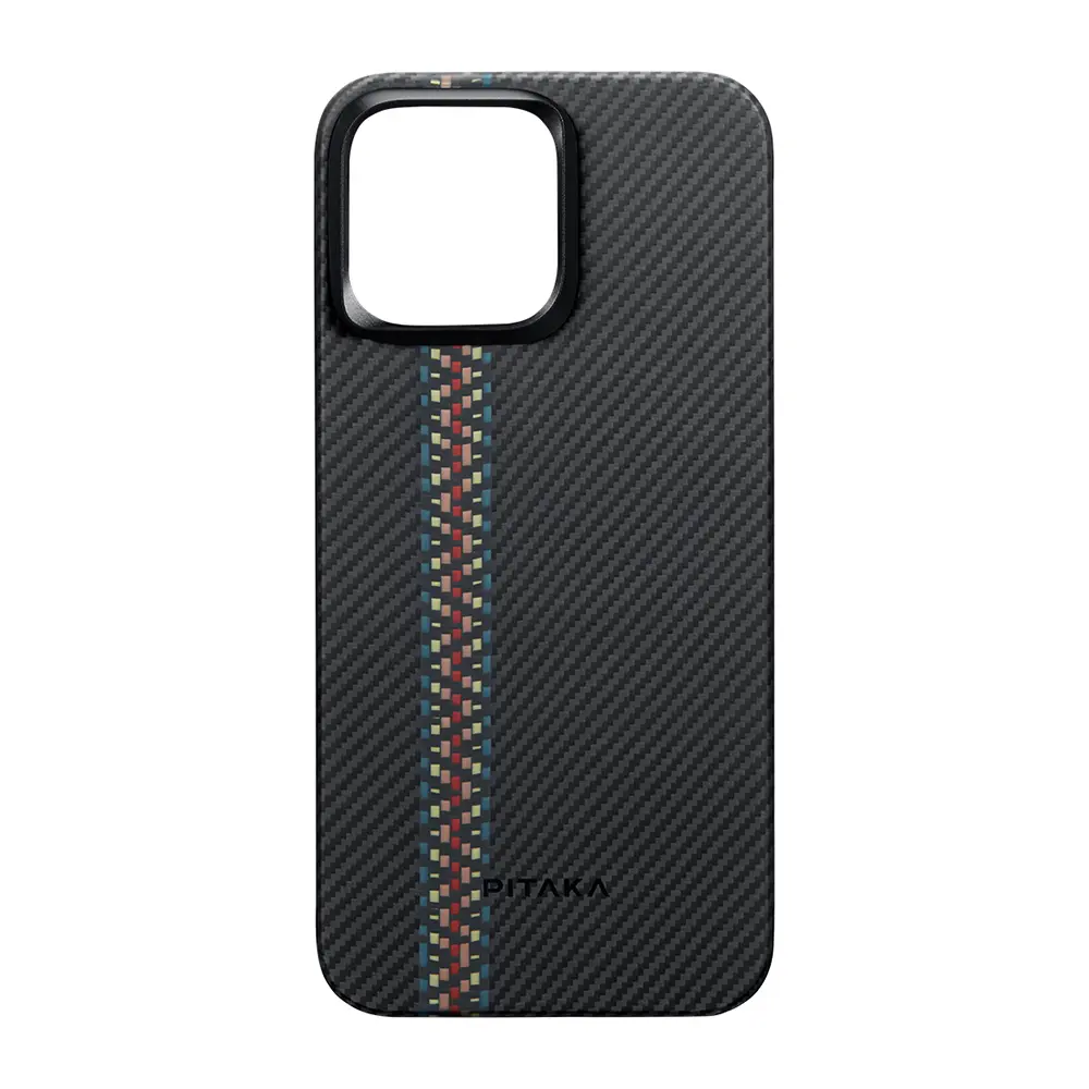 iPhone 15 Pro MagSafe Uyumlu Aramid Fiber Kılıf - Pitaka Tactile Woven Orchestra Rhapsody