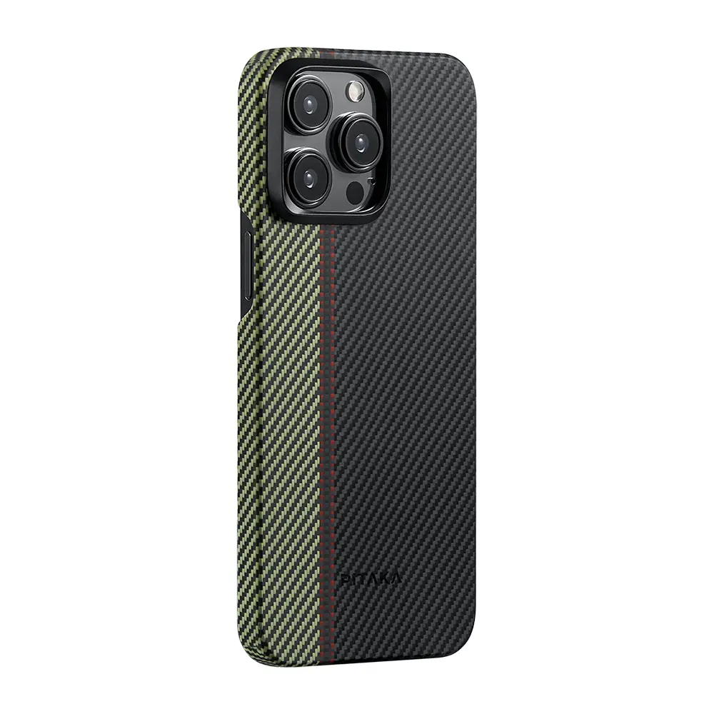 iPhone 15 Pro MagSafe Uyumlu Aramid Fiber Kılıf - Pitaka Tactile Woven Orchestra Overture