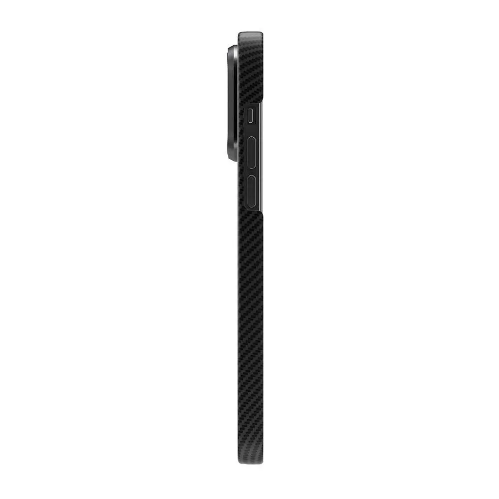 iPhone 15 Pro MagSafe Uyumlu Karbon Kılıf, Standlı - Zore Krek