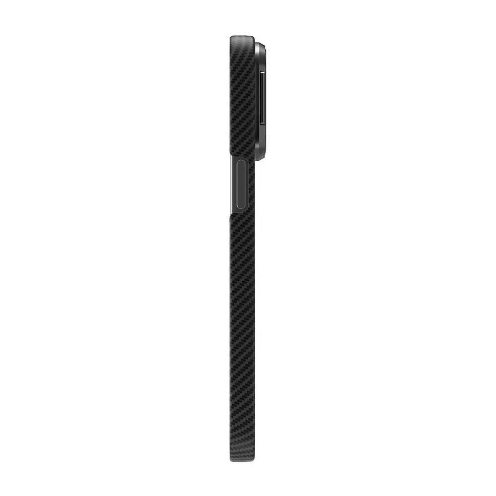 iPhone 15 Pro MagSafe Uyumlu Karbon Kılıf, Standlı - Zore Krek