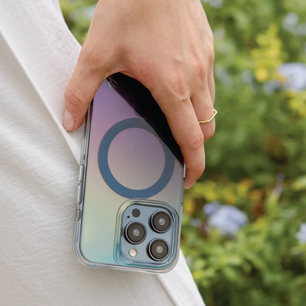 Apple iPhone 15 Pro Kılıf M-safe Şarj Özellikli Mistik Mor Renkli Coehl Dazze Kapak