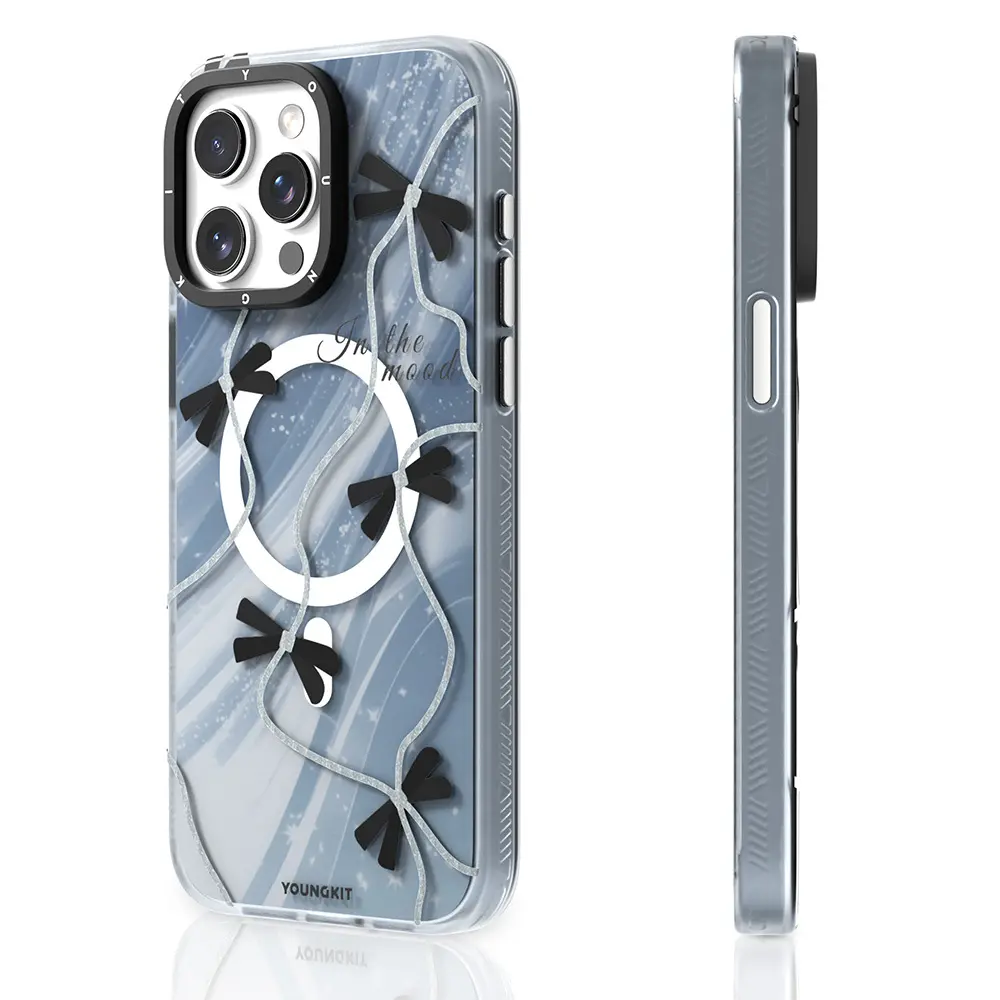 iPhone 15 Pro MagSafe Uyumlu Çift Katmanlı Kılıf - Youngkit Star&Butterfly