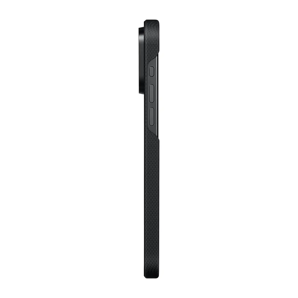 Apple iPhone 15 Pro Kılıf M-safe Şarj Özellikli Aramid Karbon Fiber Pitaka Tactile Woven Break The Line Kapak