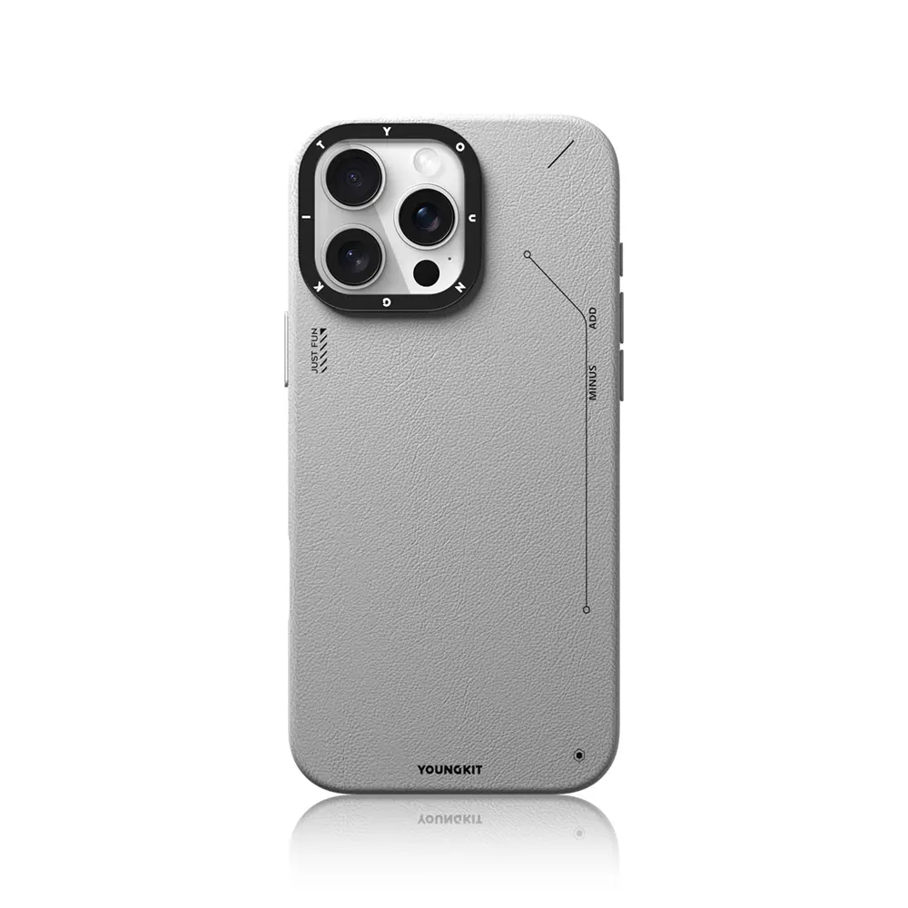 iPhone 15 Pro MagSafe Uyumlu Mat Deri Desenli Kılıf - Youngkit Tech Fashion