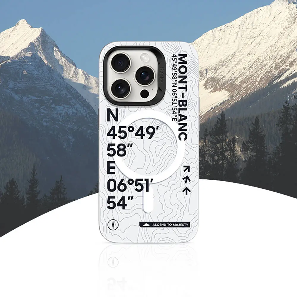 iPhone 15 Pro MagSafe Uyumlu Koordinat Desenli Kılıf - Benks Summit