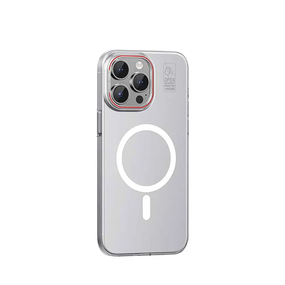 iPhone 15 Pro MagSafe Uyumlu Standlı Mat Kılıf - Recci Glaze
