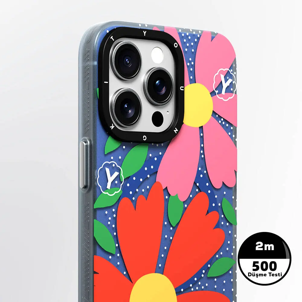 iPhone 15 Pro MagSafe Uyumlu Kılıf, Sunshine Tasarımlı - Youngkit Colorful