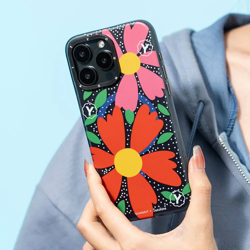 iPhone 15 Pro MagSafe Uyumlu Kılıf, Sunshine Tasarımlı - Youngkit Colorful