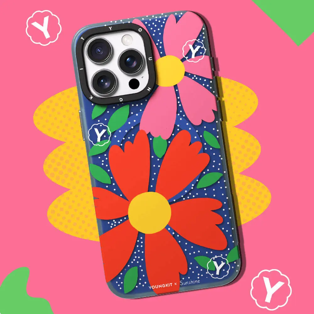 iPhone 15 Pro MagSafe Uyumlu Kılıf, Sunshine Tasarımlı - Youngkit Colorful