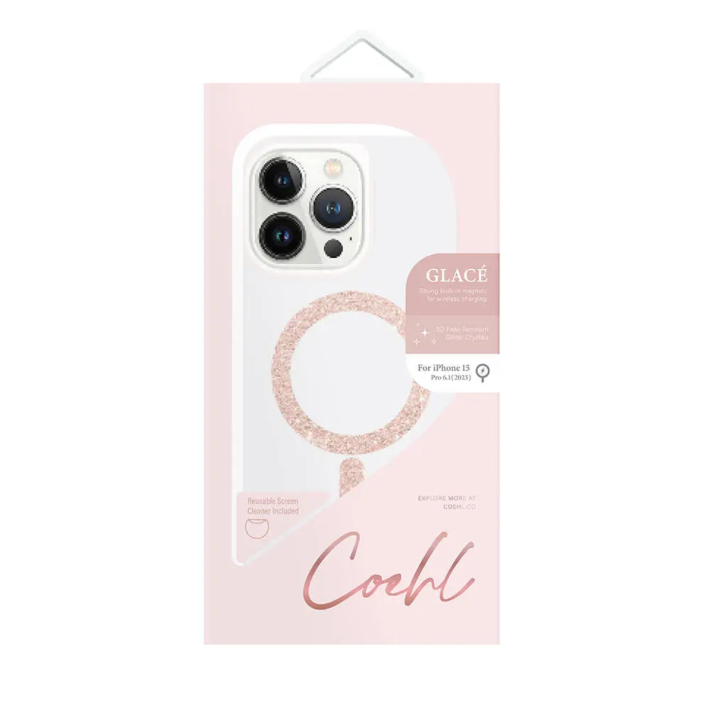 iPhone 15 Pro MagSafe Uyumlu Simli Kılıf - Coehl Glace