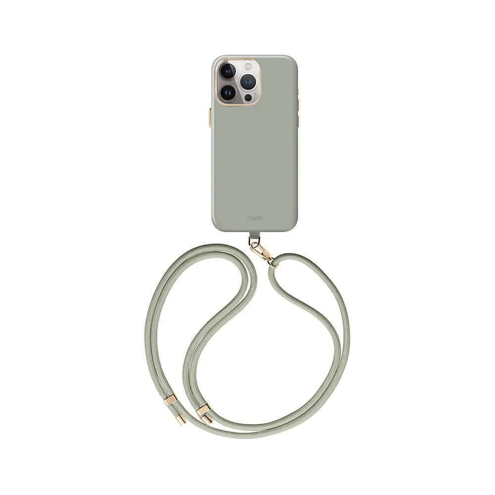 iPhone 15 Pro MagSafe Uyumlu Askı İpli Kılıf - Coehl Creme