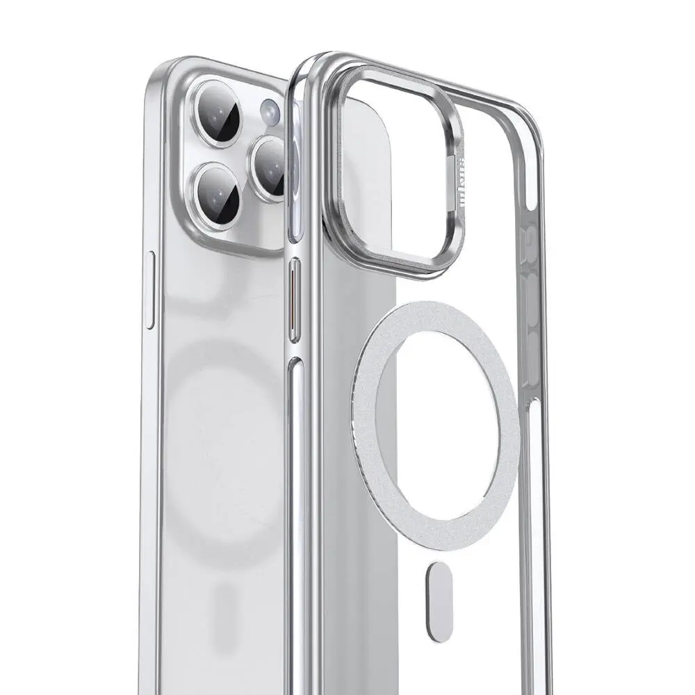 iPhone 15 Pro MagSafe Uyumlu Standlı Şeffaf Kılıf - Wlons Efsane