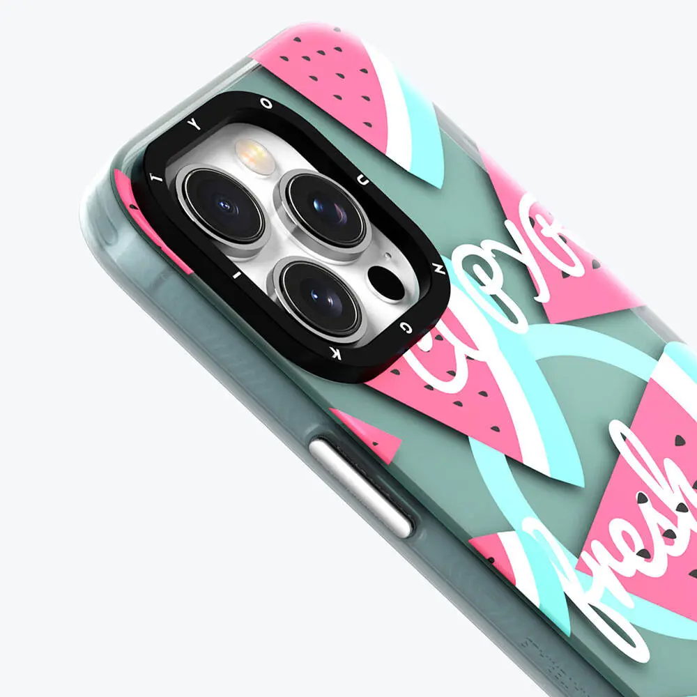 iPhone 15 Pro MagSafe Uyumlu Yaz Meyvesi Desenli Kılıf - Youngkit Fruity Flavour