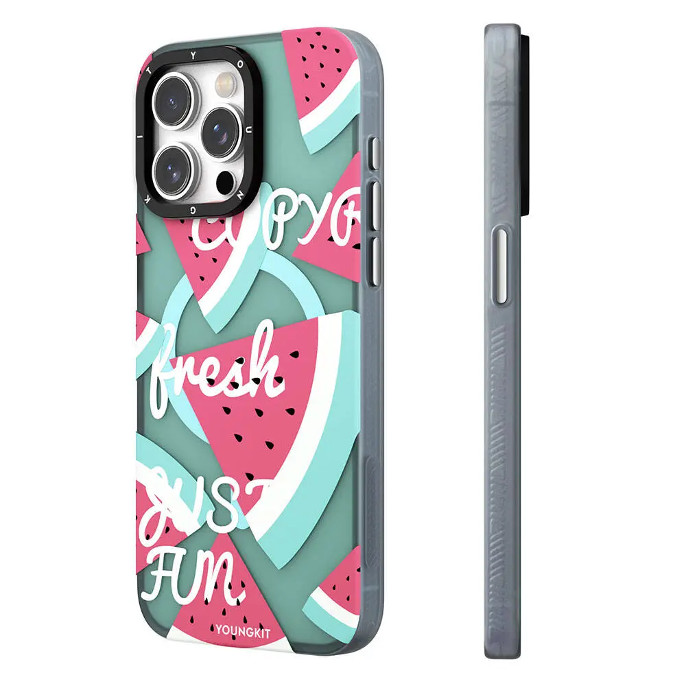 iPhone 15 Pro MagSafe Uyumlu Yaz Meyvesi Desenli Kılıf - Youngkit Fruity Flavour