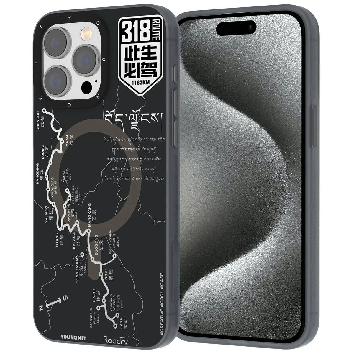 iPhone 15 Pro MagSafe Uyumlu Şok Emici Kılıf - Youngkit 318 Road