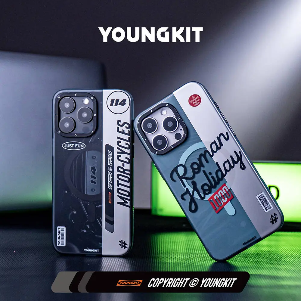 iPhone 15 Pro MagSafe Uyumlu Kılıf - Youngkit Motorcycle Legend